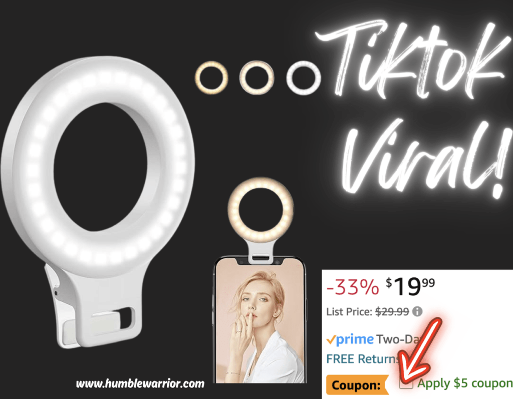 Rechargeable LED Selfie Ring Light for Phones!